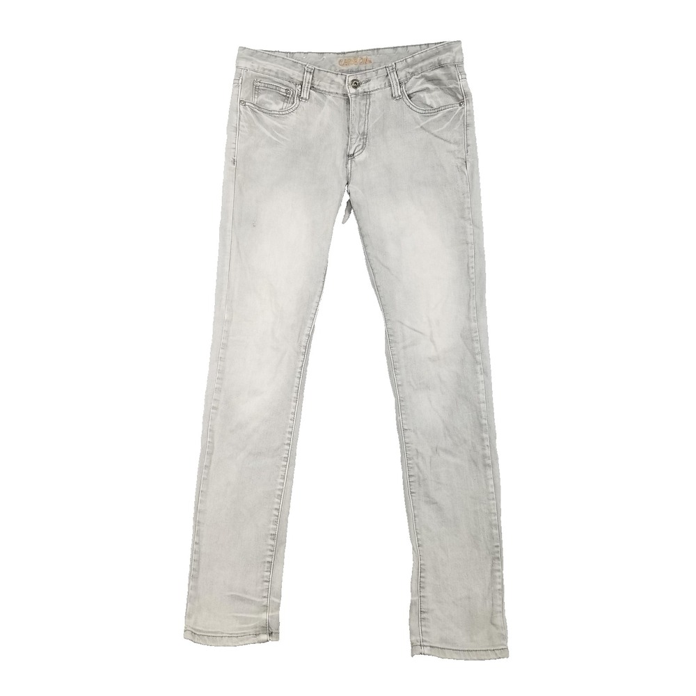 Carbon Jeans Mens 29/32 Gray Light Wash Slim Skinny Stretch Denim 5 Pocket